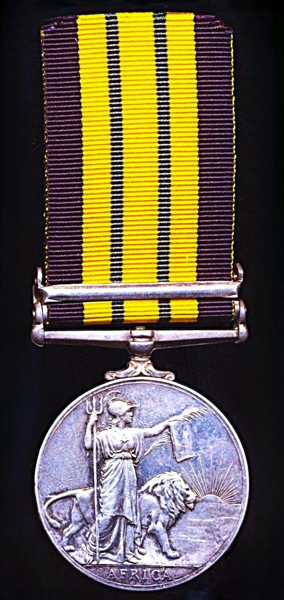 Africa General Service Medal 1902-56. EIIR issue with clasp 'Kenya' (N.45361 Pte. Jakalia Lawi. E.A.A.S.C.) — image 3