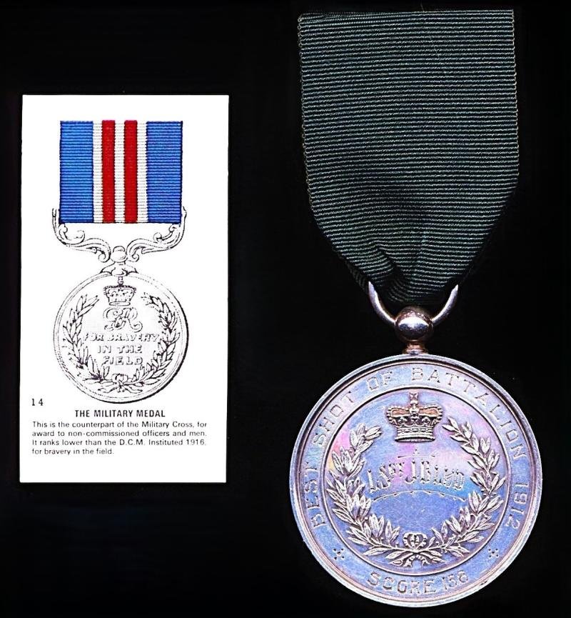 1st Battalion King's Shropshire Light Infantry. Regimental 'Best Shot of Battalion' Medal. Silver (not H/M). Reverse engraved (Lce Sgt J Blud.) — image 2