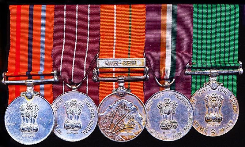 A JAK 'Jawan's' Indo-Pak Wars & Jubilee of Independence and Long Service Medal group of 5: Naik Nand Lal, Jammu & Kashmir Rifles, Indian Army