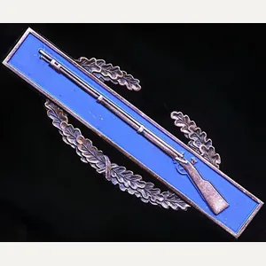 United States Army: Combat Infantryman Badge (CIB). Sterling silver marked …