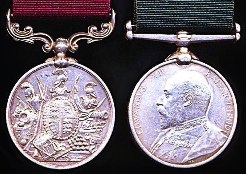 An unusual pair of Long Service medals for service in Simla, the Summer-Capital, of British India: Captain Thomas George Sparkes, Army Service Corps, late Simla Volunteer Rifles, Office of the Adjutant General's Office in India, & Royal Horse Artillery — image 2
