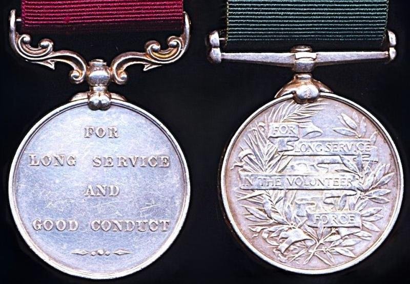 An unusual pair of Long Service medals for service in Simla, the Summer-Capital, of British India: Captain Thomas George Sparkes, Army Service Corps, late Simla Volunteer Rifles, Office of the Adjutant General's Office in India, & Royal Horse Artillery — image 4