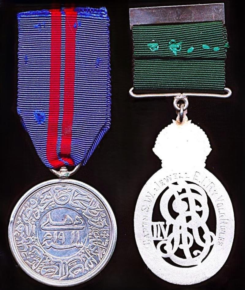 An India born 'Son of Empire' & Railwayman's Indian Volunteers Long Service and Delhi Durbar Medal Pair: Captain Samuel Witherow Jewell, V.D., East Indian Railway Volunteer Rifles — image 3