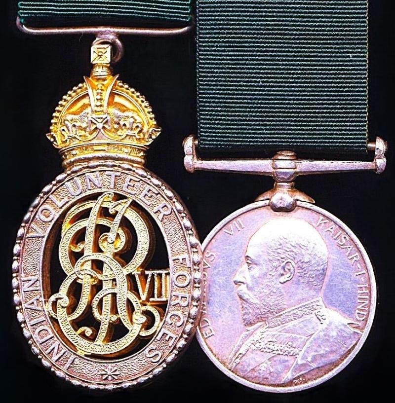 A Scottish 'Merchant' & Officer of the Indian Volunteers Long Service Medal Pair: Lieutenant- Colonel John Stewart Couper, V.D., late Commanding-Officer, Sind Volunteer Rifles — image 2