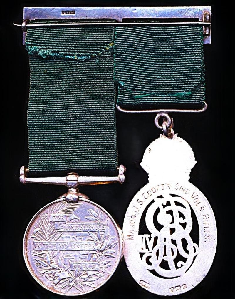 A Scottish 'Merchant' & Officer of the Indian Volunteers Long Service Medal Pair: Lieutenant- Colonel John Stewart Couper, V.D., late Commanding-Officer, Sind Volunteer Rifles — image 3