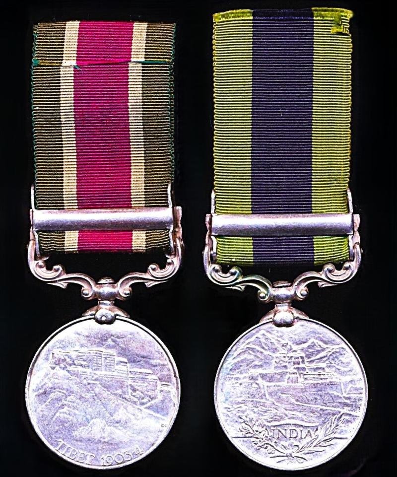 A 'Mountains & Jungles; Indian campaign medal pair: Havildar Jhanda Singh, 32nd Sikh Pioneers, Indian Army — image 2