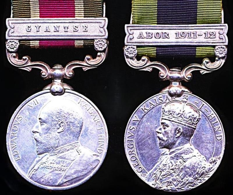 A 'Mountains & Jungles; Indian campaign medal pair: Havildar Jhanda Singh, 32nd Sikh Pioneers, Indian Army — image 3