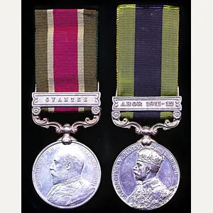 A 'Mountains & Jungles; Indian campaign medal pair: Havildar Jhanda …