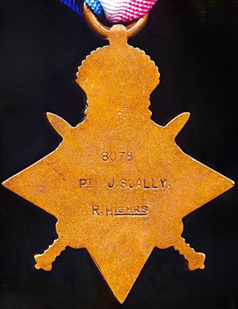 Scot's Wha Hae & 'True-Grit' Personified' - a Mons 1914 Star Trio - to a 'Bayonet Fighter' of the Great War, who was wounded multiple occasions: Private John Scally, 1st Battalion Royal Highlanders (Black Watch) — image 3