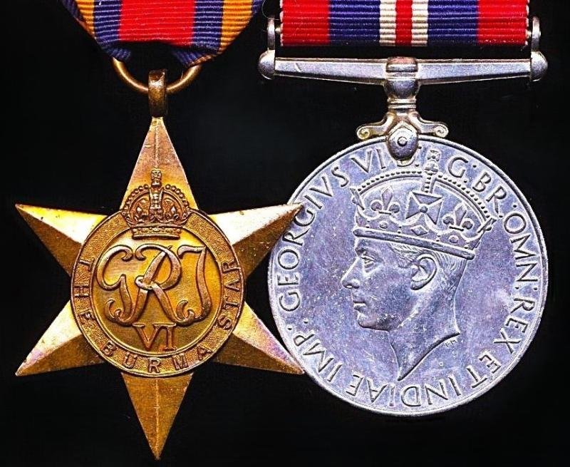An un-named and un-attributed Second World War 'Burma Campaign' medal pair — image 5