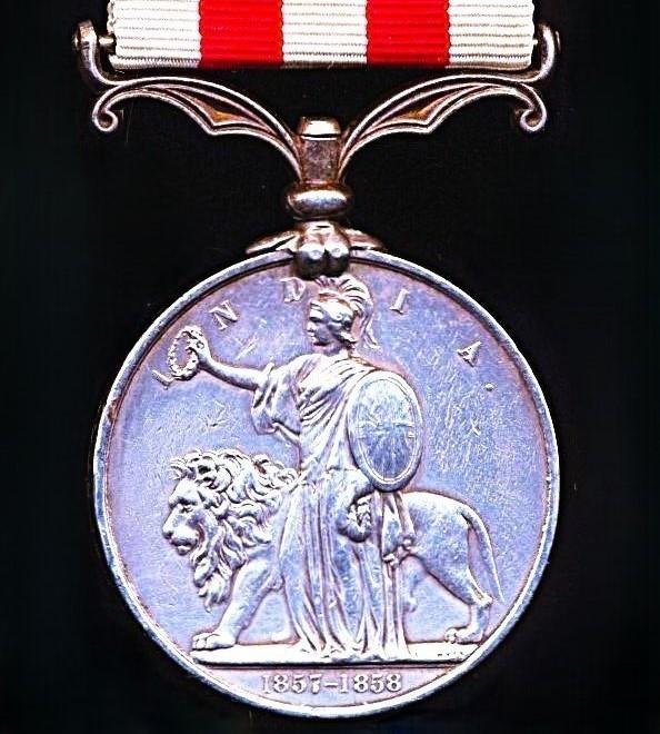 Indian Mutiny Medal 1857-58. No clasp (Charles. Russell, 3rd Bombay Eurpn. Regt.) — image 2