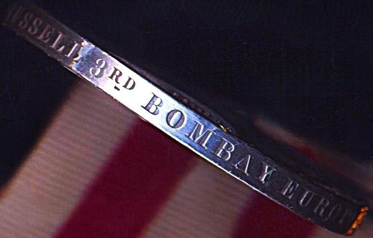 Indian Mutiny Medal 1857-58. No clasp (Charles. Russell, 3rd Bombay Eurpn. Regt.) — image 5