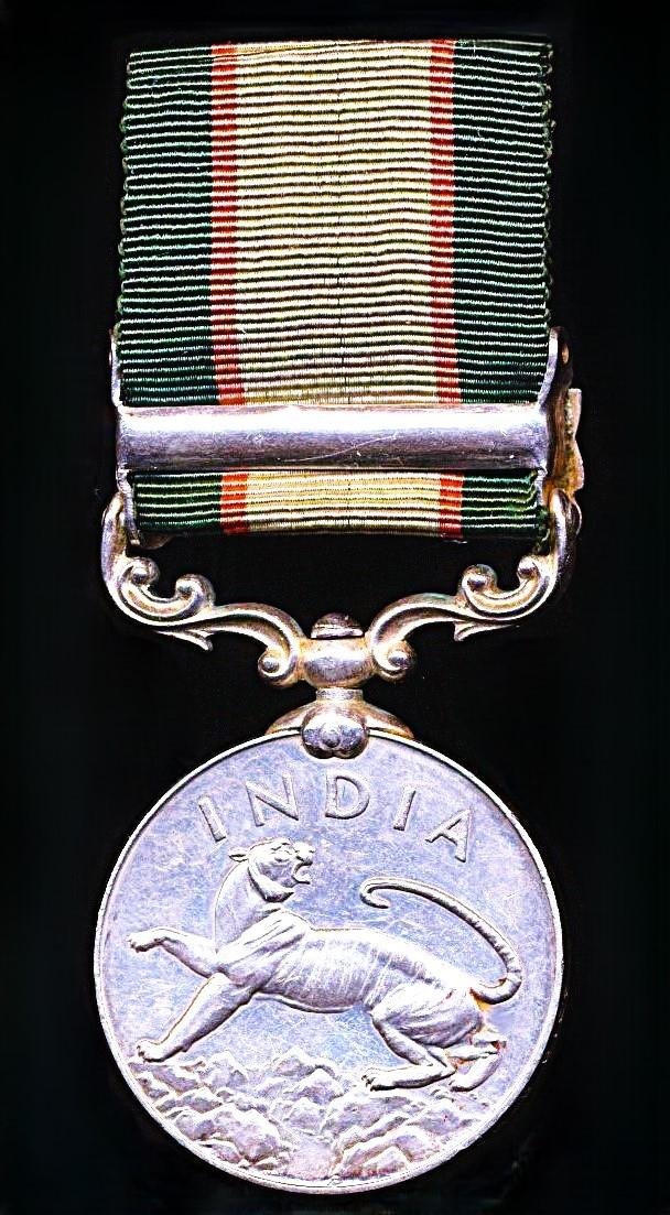 India General Service Medal 1936-39: With clasp 'North West Frontier 1936-37' (4318 Sepoy Said Hassan S.W. Scouts.) — image 3