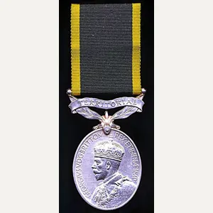 Efficiency Medal. GV issue with 'Territorial' bar (6195821 Pte. F.T. …