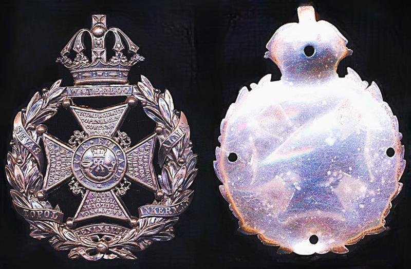 Rifle Brigade Victorian Officer's HM silver (not hallmarked) Shoulder Belt Plate (Pouch Belt Badge), circa 1856-1858 — image 3