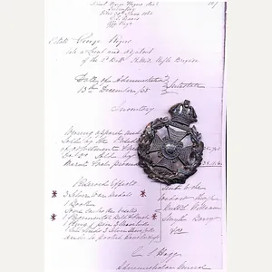 Rifle Brigade Victorian Officer's HM silver (not hallmarked) Shoulder Belt …