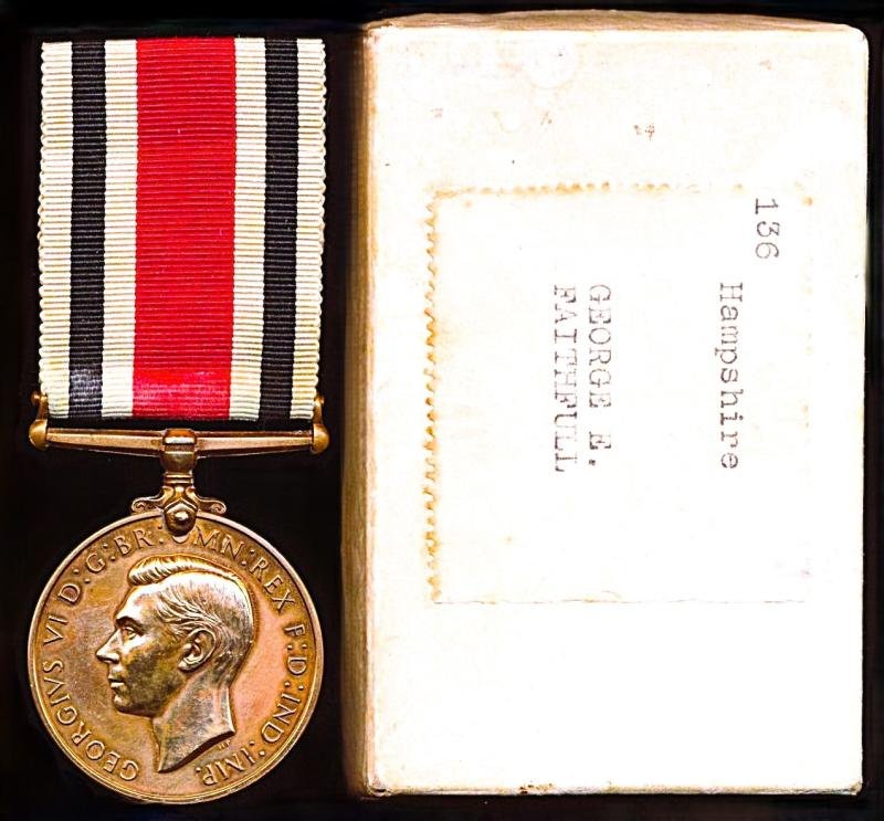 Special Constabulary Long Service Medal. GVI first type (George R. Faithfull) — image 2