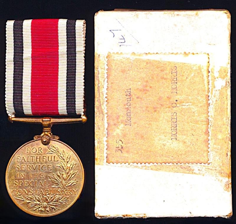 Special Constabulary Long Service Medal. GVI first type (Morris C. Morris) — image 3