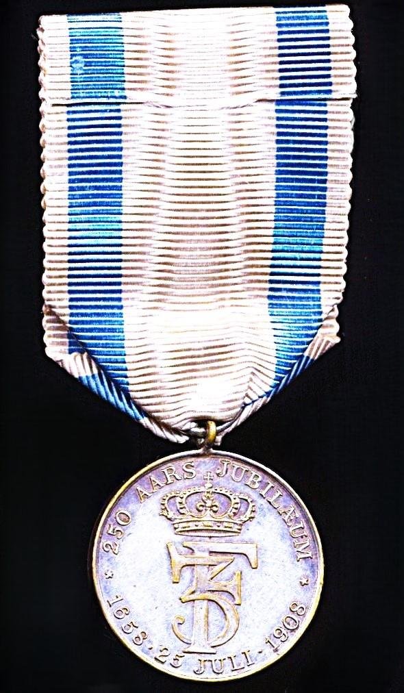 Denmark: Royal Life Guards Regiment (Den Kongelige Livgarde) 250th Anniversary Medal (1908 — image 3