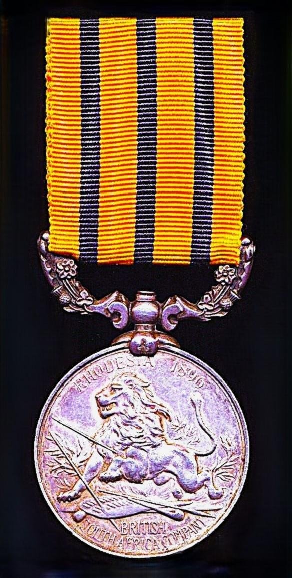 British South Africa Company 1890-97. With 'Rhodesia 1896' reverse (Troopr H A C Hurrell Gwelo Vol) — image 4