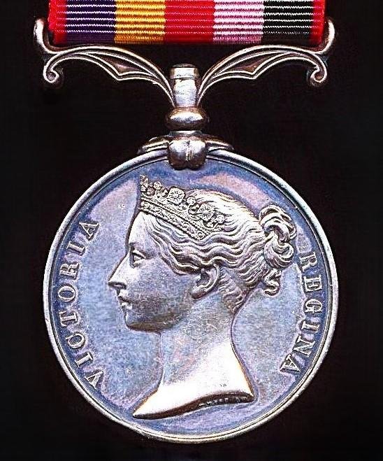 China Medal 1857-60. No clasp (Lieyt: W. C. Chowne. 27th P. N Infy.) — image 2