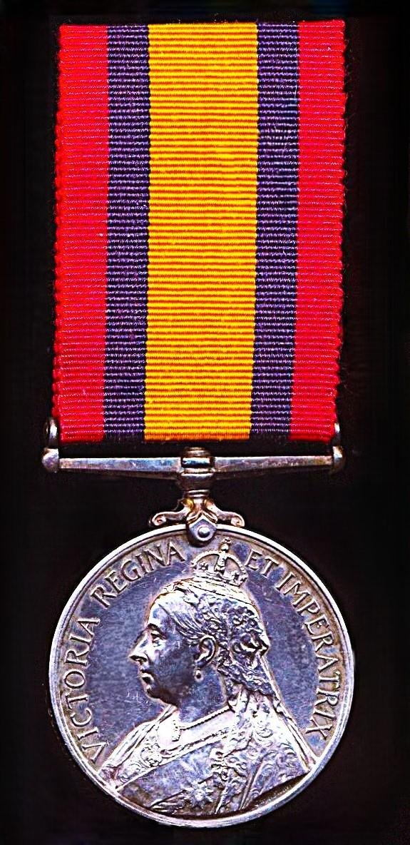 Queen's South Africa Medal 1899-1902. Silver issue, no clasp (Condr: W. Freeman. Natal Transport) — image 3