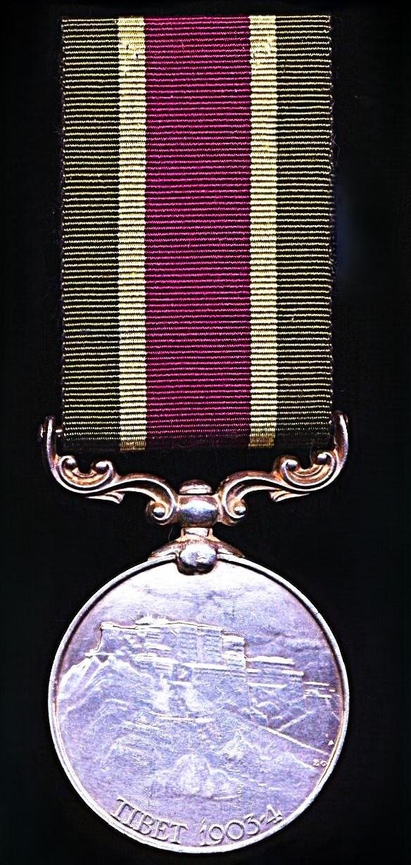 Tibet Medal 1903-04. Silver issue. No clasp (2999 Sapper Murisami 12 Co 2nd Q.O. S. & M.) — image 3