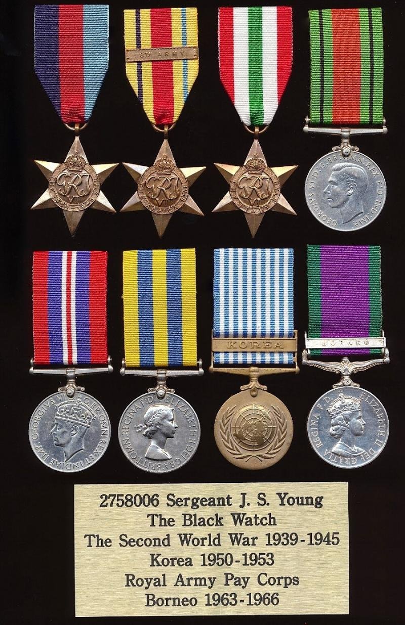 A Jock's Edinburgh / Richmond (London) local interest post-war medal group of 3 to a veteran of the Second World War: Sergeant John Gilbert Young, Royal Army Pay Corps, late 1st Battalion Black Watch (Royal Highland Regiment) — image 4