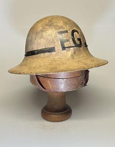 WW2 British, Home Front, 'FG' (FIRE GUARD), Zuckerman Helmet.