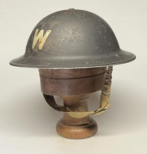 WW2 British, Home Front, 'W' (Warden, London), MkII Helmet.
