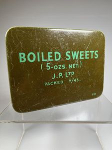 WW2 British, Issue, 'Boiled Sweets' Ration Tin (1).