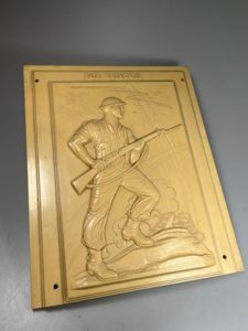 WW2 British, War Savings Commemorative Plaque, 1944. CUT DOWN