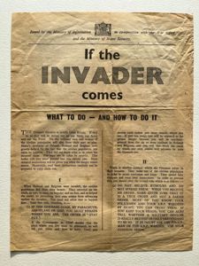 WW2 British, Home Front, 'If The Invader Comes' Leaflet, June, …