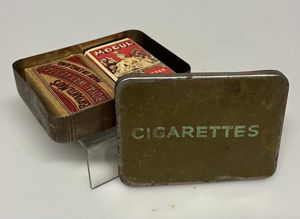 WW2 British Army Cigarette Ration Tin (Larger Format) Grouping.