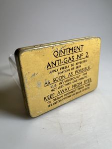 WW2 British, Army Issue, Ointment Anti-Gas No.2, Tube Variant Tin, …