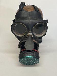 WW2, British, Civilian Duty Respirator and Haversack with Anti-Dim Tin …