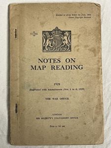 WW2, British, 'Notes on Map Reading', HMSO, 1929, printed, 1940.