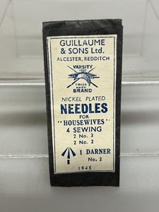 WW2 British, Issue, 'Housewife' Needles, 1945.