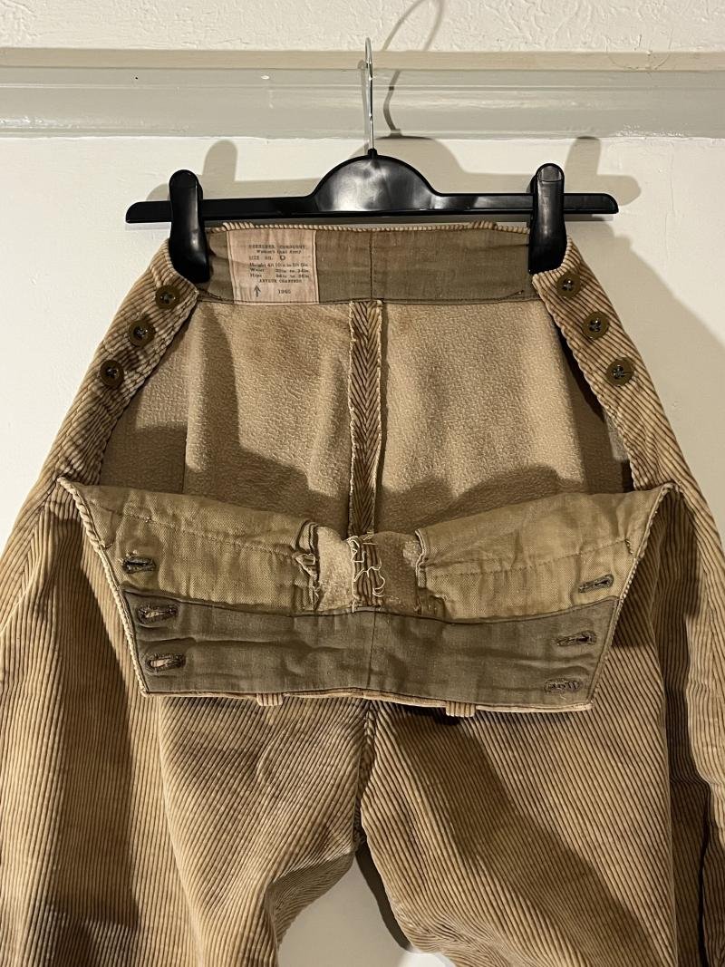 WW2 British, Women's Land Army, Corduroy Breeches, 1945. — image 4