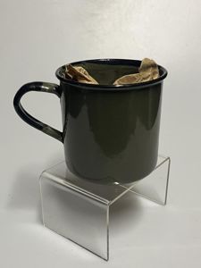 WW2 British, Unissued, Late War, Green Enamelled Mug.
