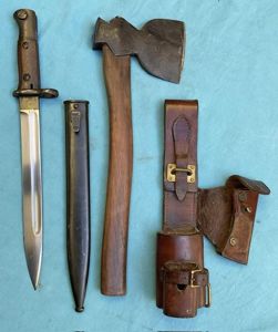 Portuguese combination bayonet axe set