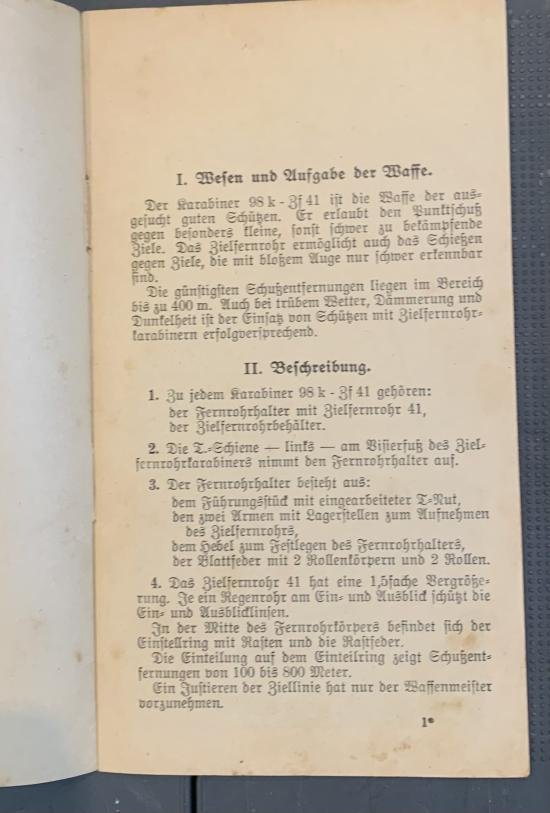Rare K98 ZF41 Sharpshooter Pamphlet — image 2