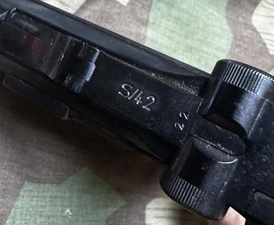 Deactivated 1938 S/42 Luger P.08 Pistol — image 3