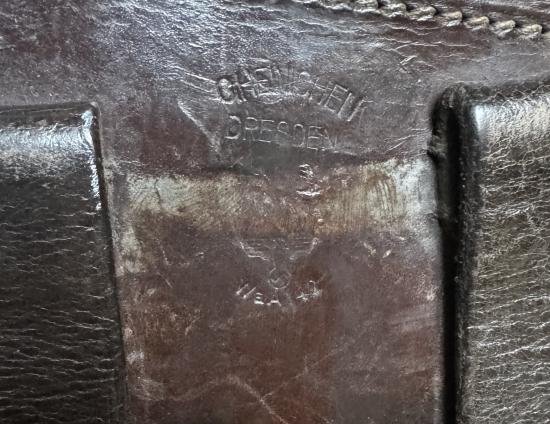 WW2 German P08 Luger Hardshell Leather Holster — image 3