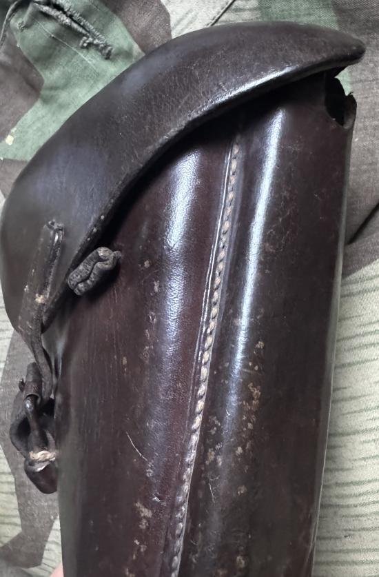 WW2 German P08 Luger Hardshell Leather Holster — image 5
