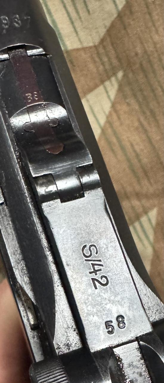 Deactivated S/42 1937 Luger Pistol — image 3