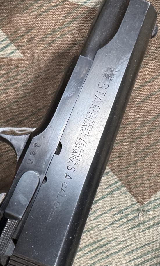 Deactivated Spanish Star Model B 9mm Pistol — image 3