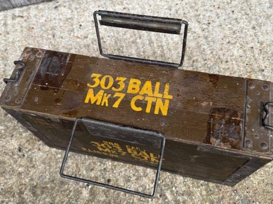 WW2 Vickers .303 Ball wooden ammunition belt box — image 3