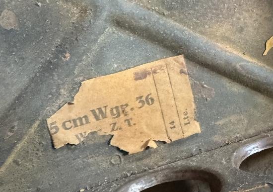 German 5cm Mortar Round Box with dummy rounds — image 3