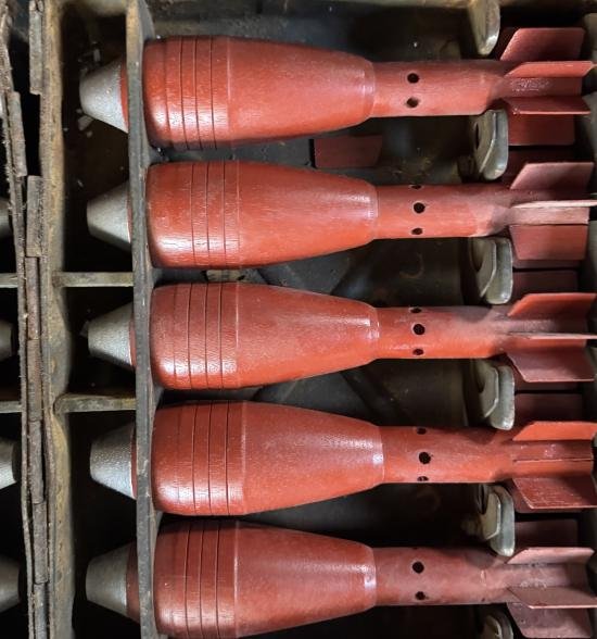 German 5cm Mortar Round Box with dummy rounds — image 6